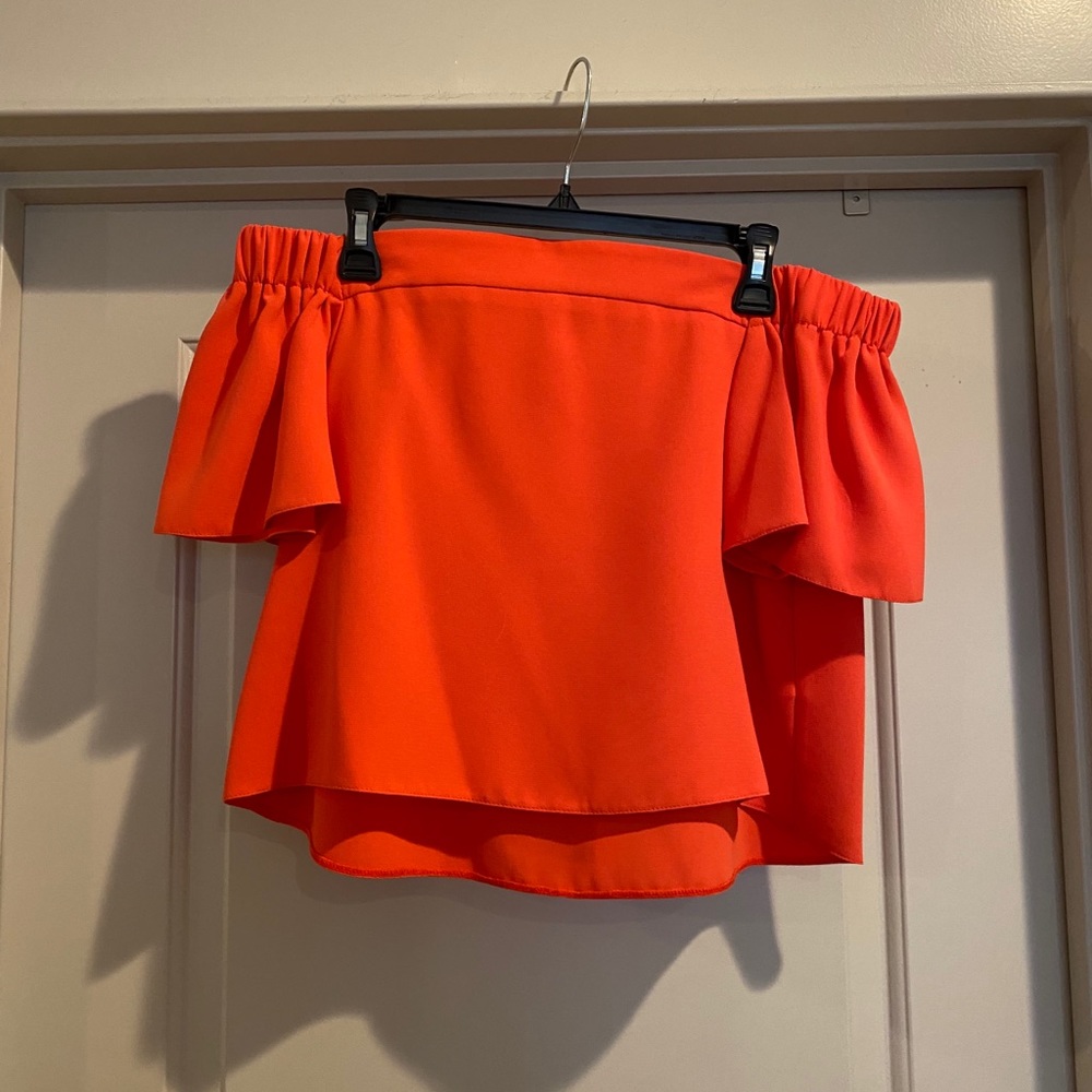 Orange Off the Shoulder Top